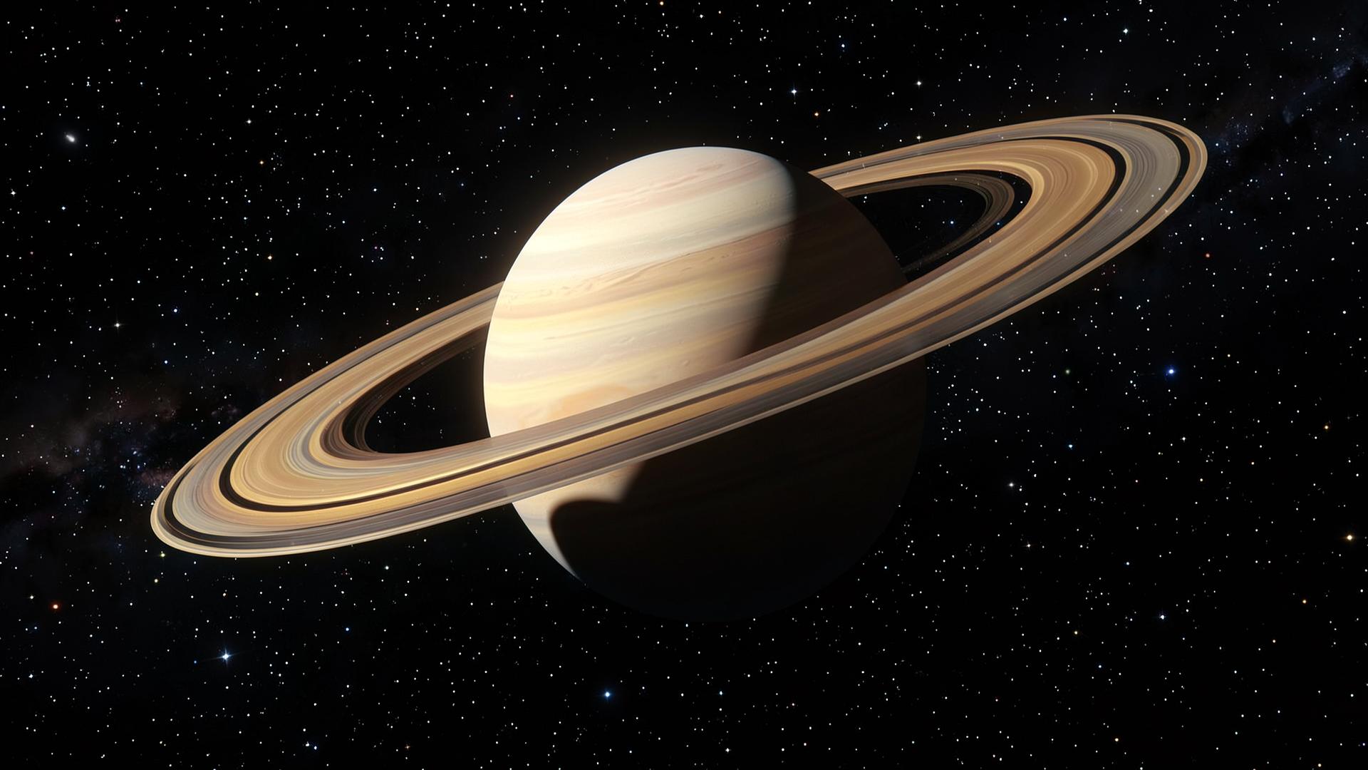 Saturne et son système d'anneaux vus depuis l'espace